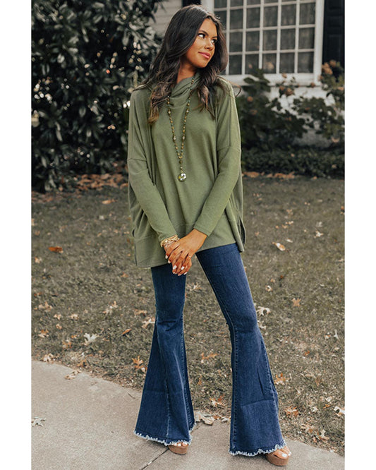 Cowl Neck Shift Tunic Top
