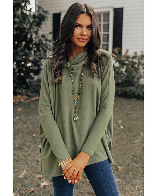 Cowl Neck Shift Tunic Top