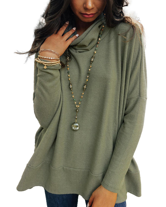 Cowl Neck Shift Tunic Top