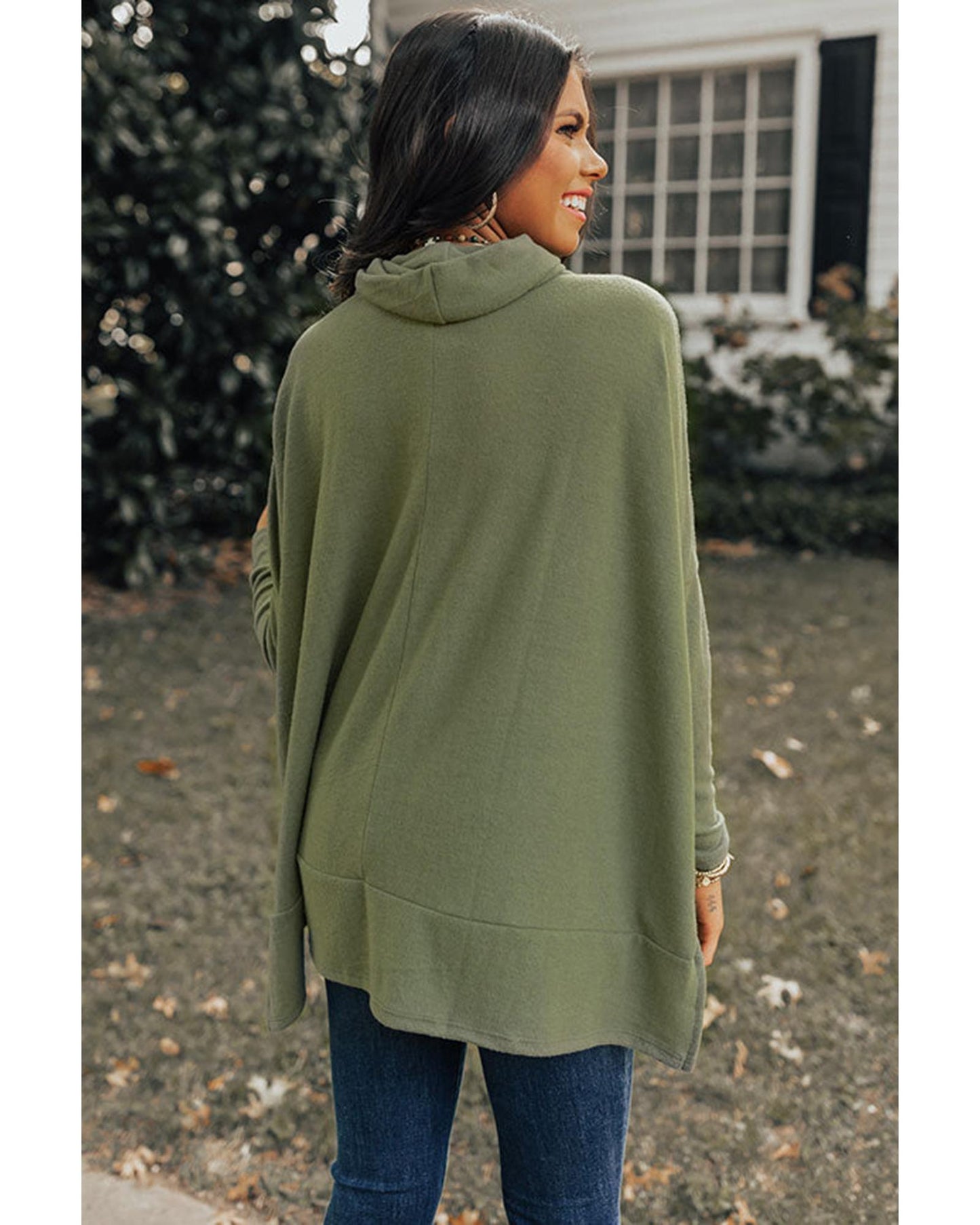 Cowl Neck Shift Tunic Top