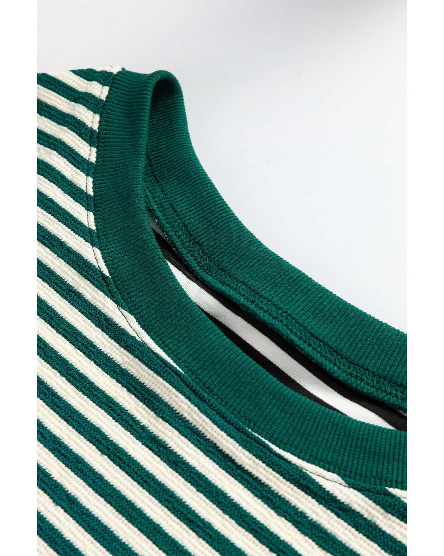 Loose Drop Shoulder Long Sleeve Stripe Top