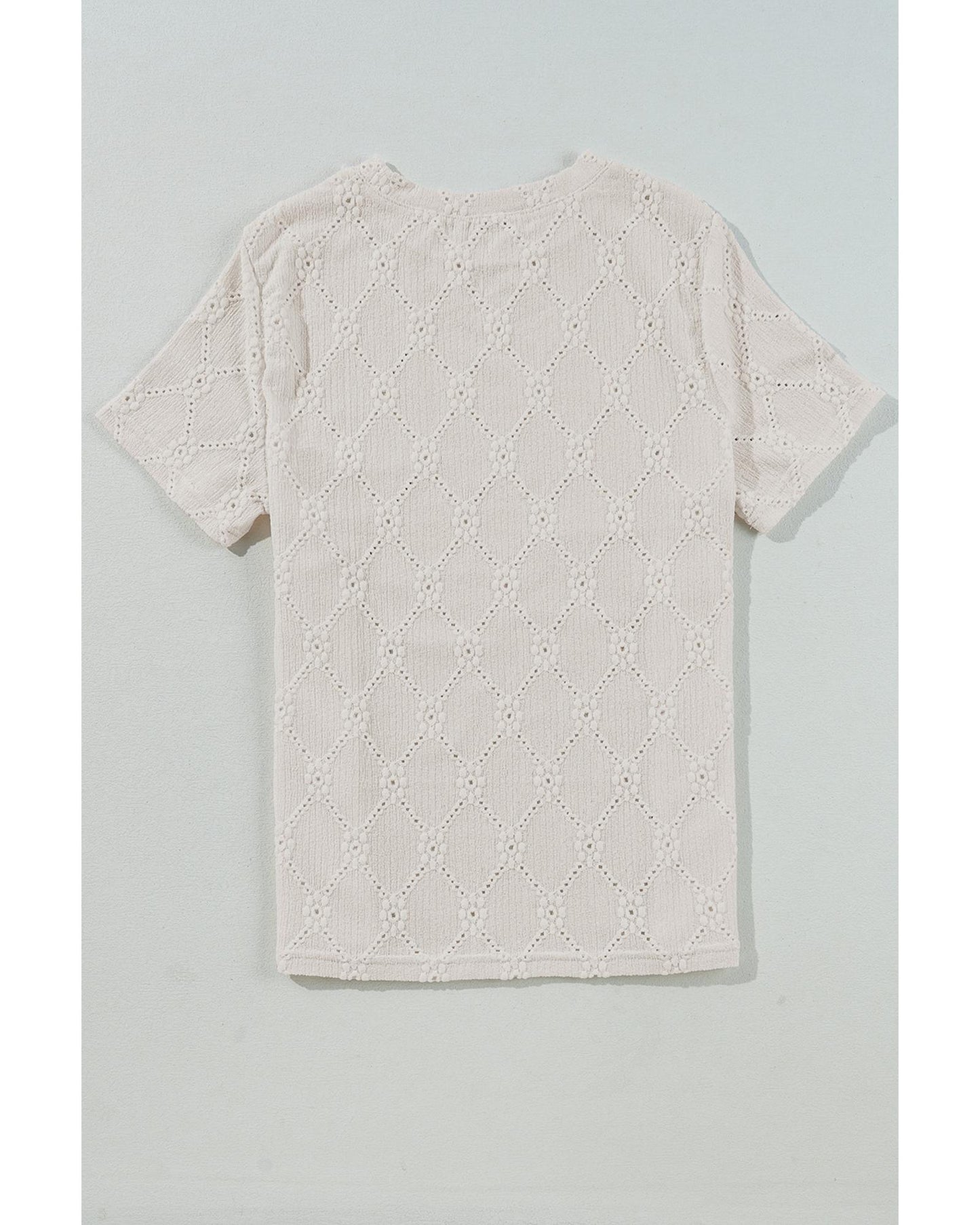 Geometric Embroidered Slim Fit O Neck Shirt