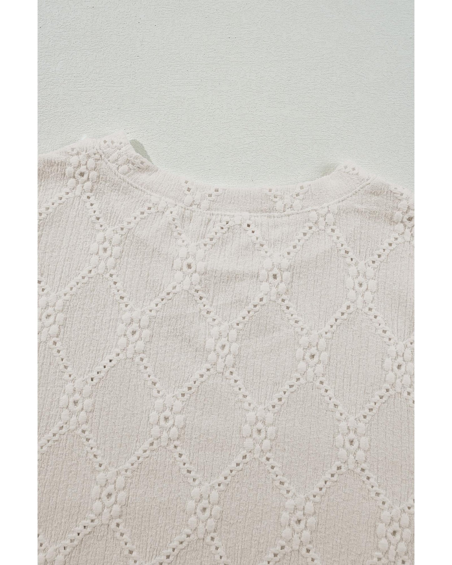 Geometric Embroidered Slim Fit O Neck Shirt