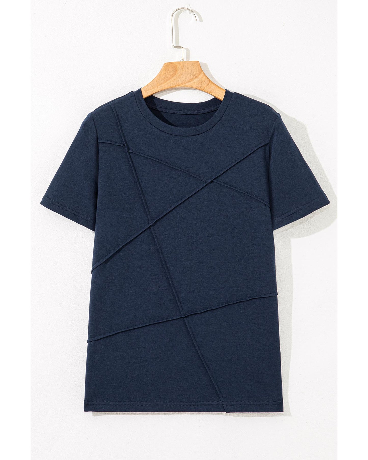 Toothpick Stripe Round Neck T-Shirt