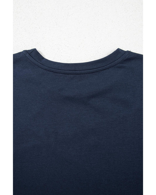 Toothpick Stripe Round Neck T-Shirt