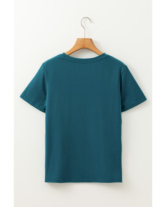 Toothpick Stripe Round Neck T-Shirt