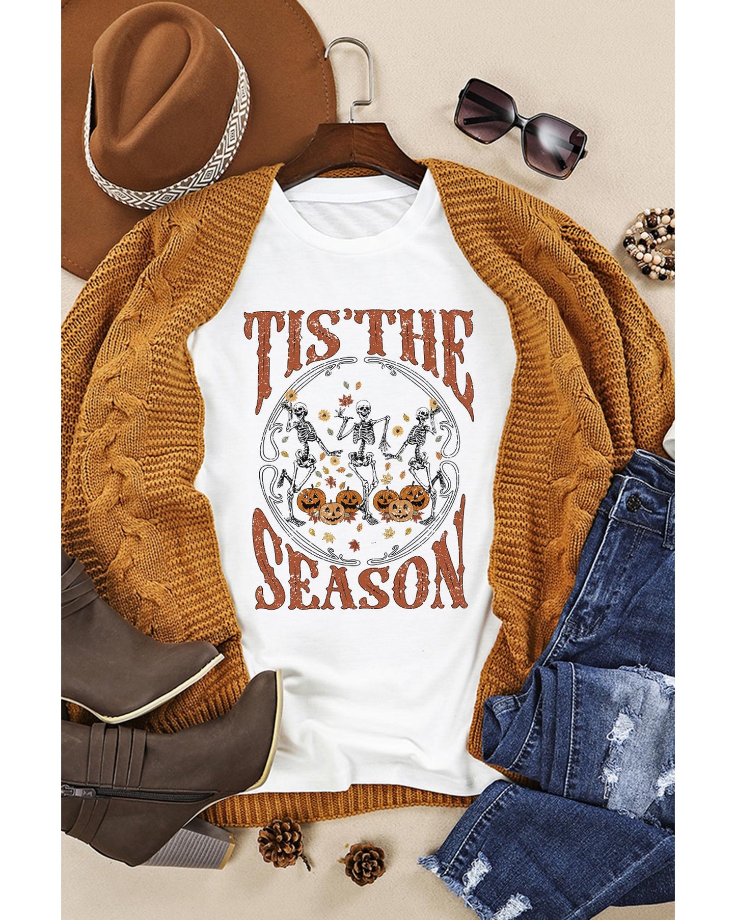 Azura Exchange Dancing Skeleton Graphic Tee - M