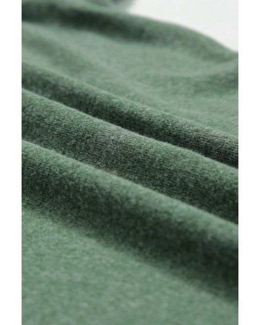 Mist Green Snap Button Henley Top