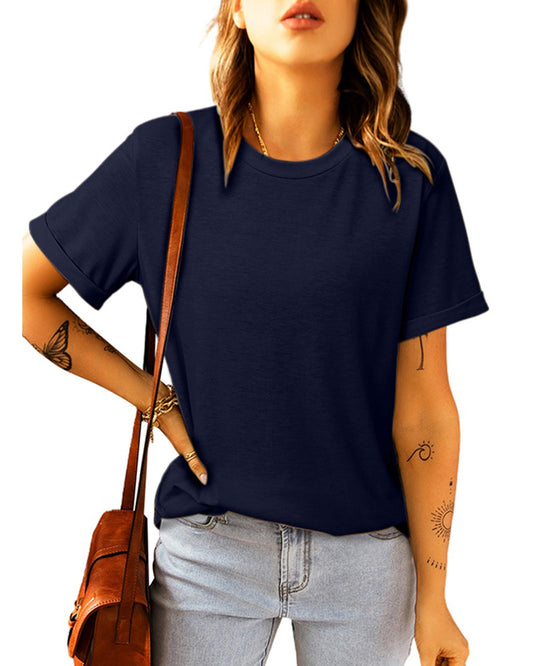 AZURA EXCHANGE Modern Crew Neck Tee
