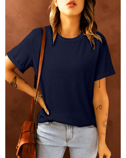 AZURA EXCHANGE Modern Crew Neck Tee