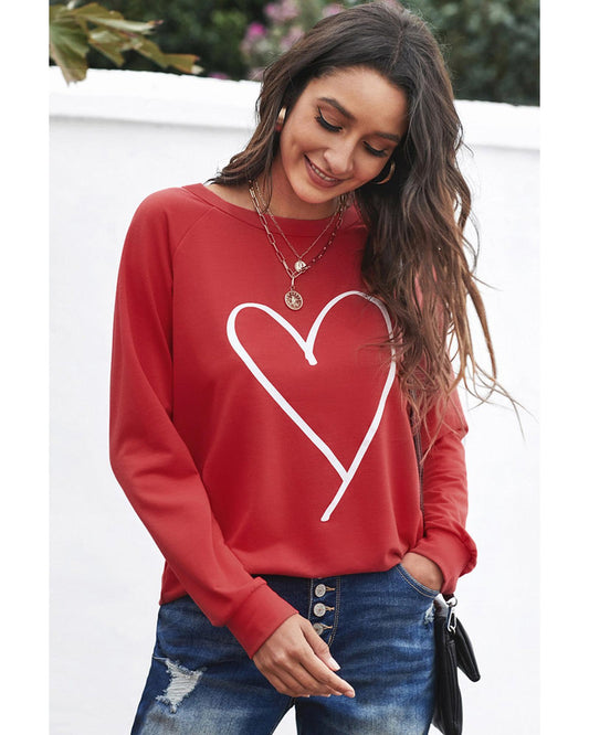 Azura Exchange Heart Graphic Sweatshirt