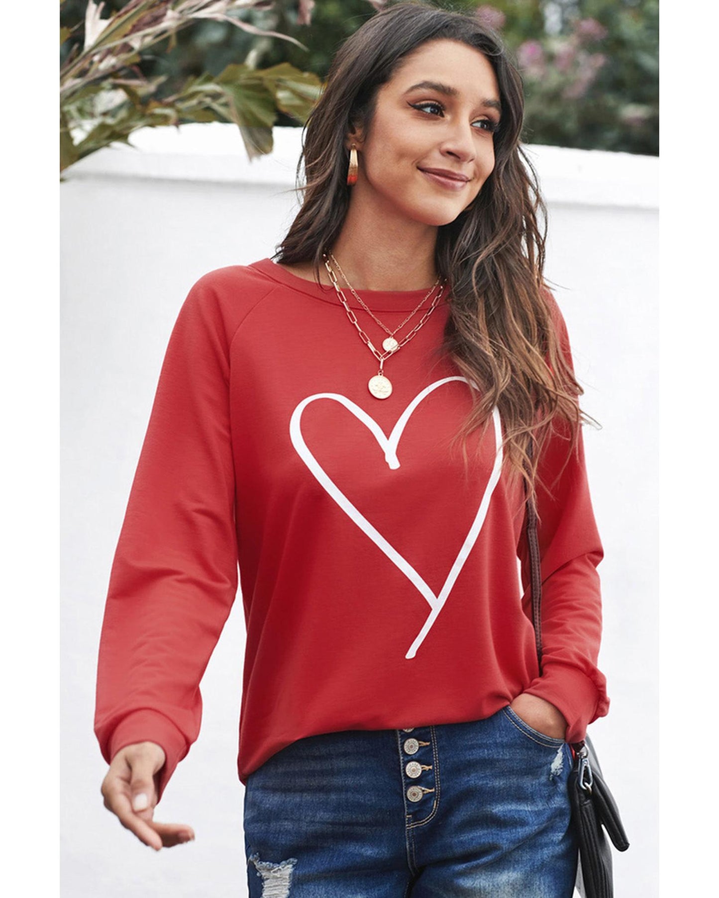 Azura Exchange Heart Graphic Sweatshirt