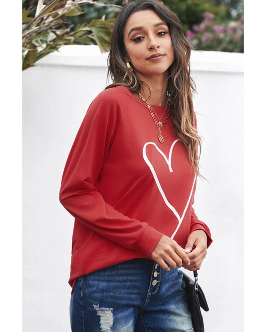 Azura Exchange Heart Graphic Sweatshirt