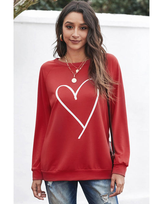 Azura Exchange Heart Graphic Sweatshirt