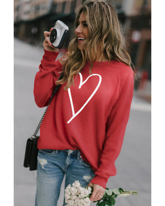 Azura Exchange Heart Graphic Sweatshirt