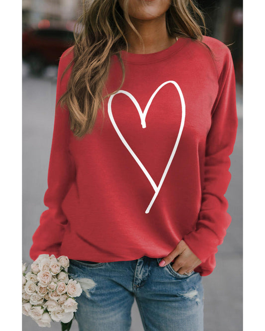 Azura Exchange Heart Graphic Sweatshirt