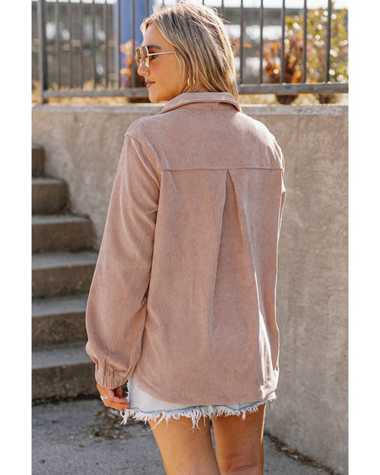 AZURA EXCHANGE Half Zip Ribbed Texture Sweatshirt