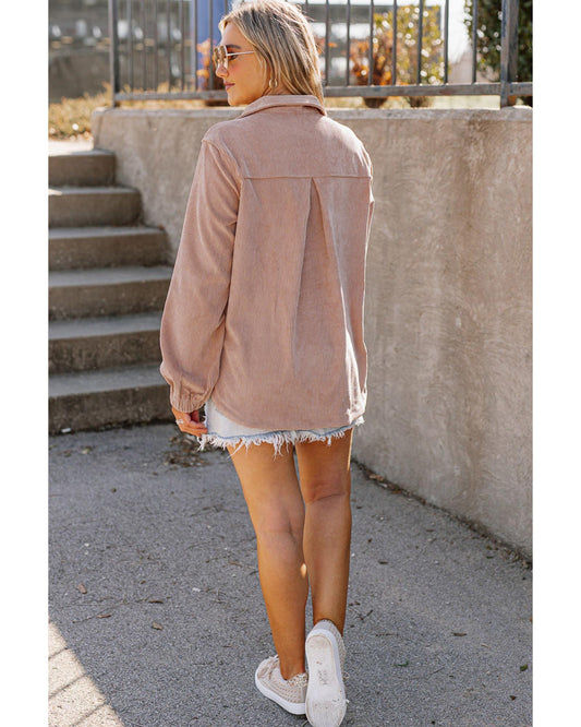 AZURA EXCHANGE Half Zip Ribbed Texture Sweatshirt