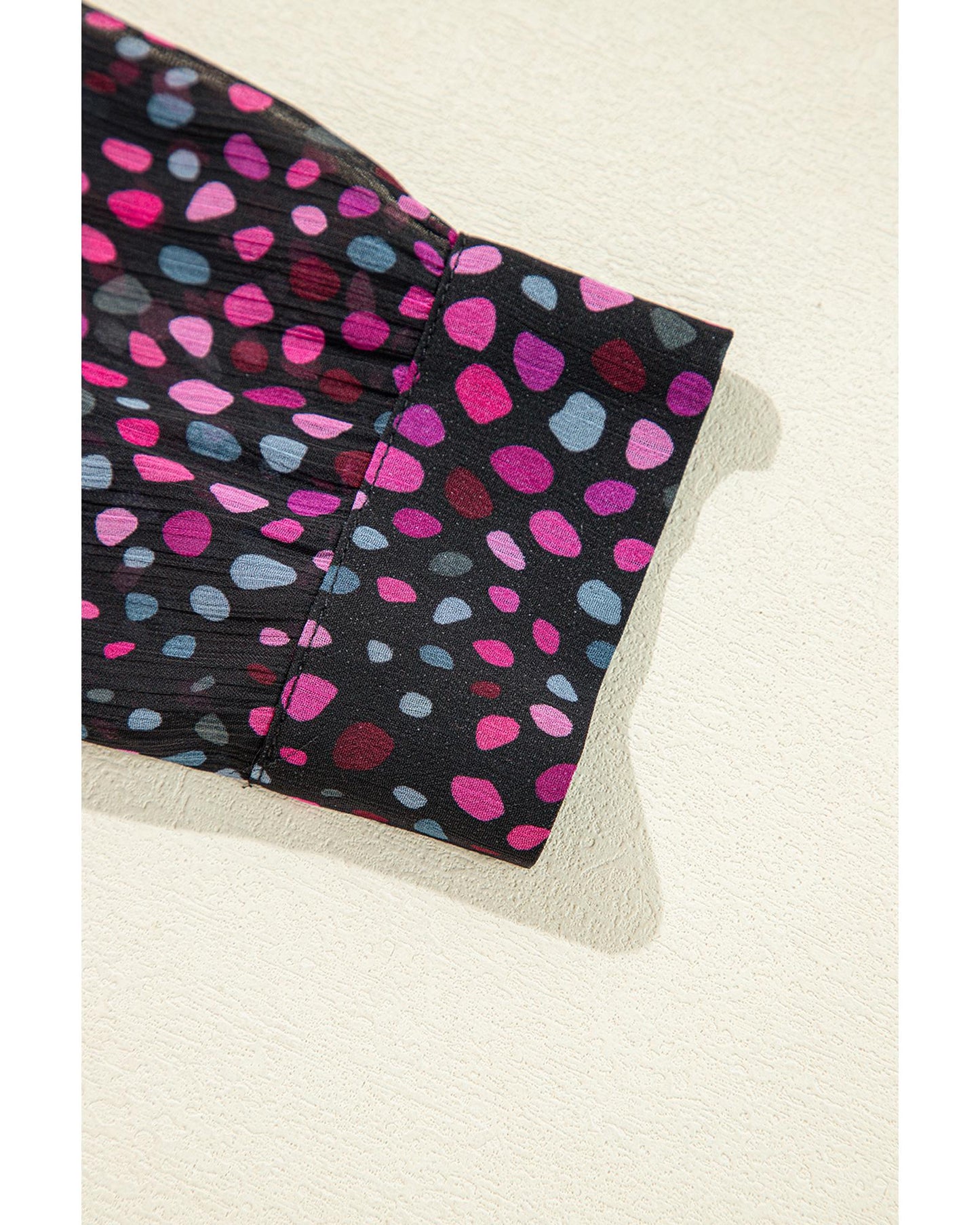 Grape Wine Polka Dot Printed Buttoned Shirt