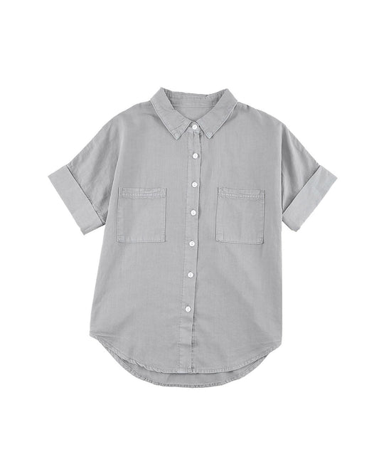 AZURA EXCHANGE Shirt with Turn-down Collar