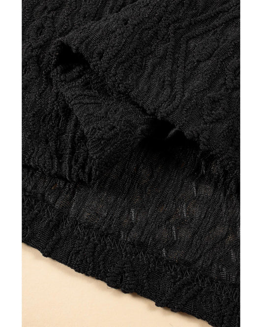 Guipure Lace Crochet Keyhole Back Tank Top