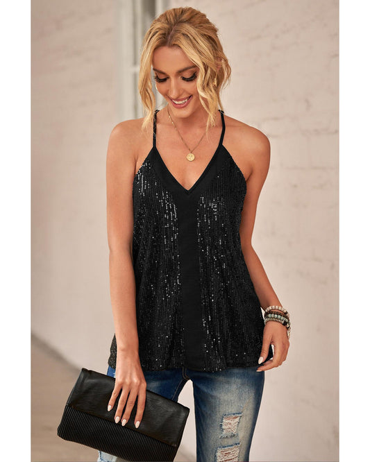 Azura Exchange Sequin Racerback Tank Top