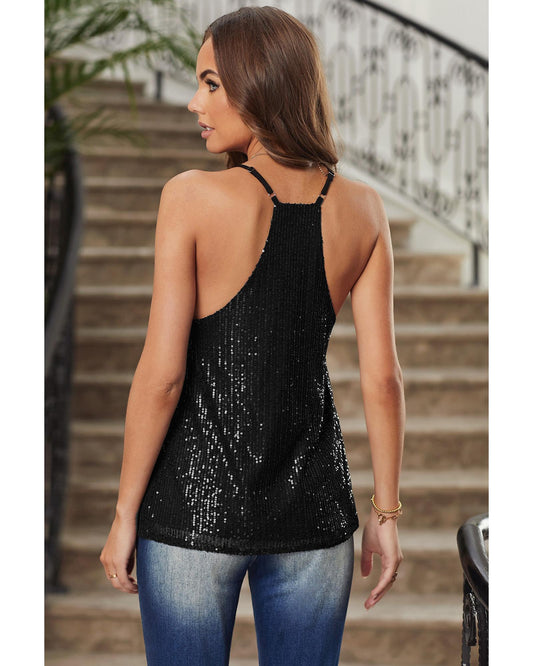 Azura Exchange Sequin Racerback Tank Top
