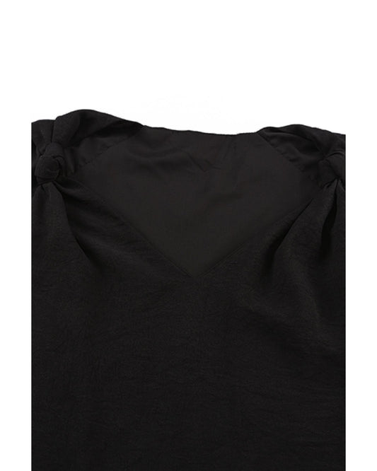 AZURA EXCHANGE V Neck Knotted Shoulder Vest
