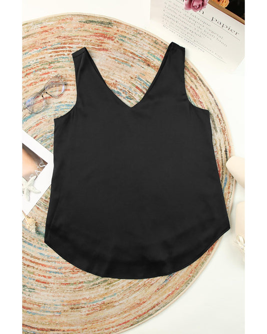 Deep V Neck Loose Tank Top