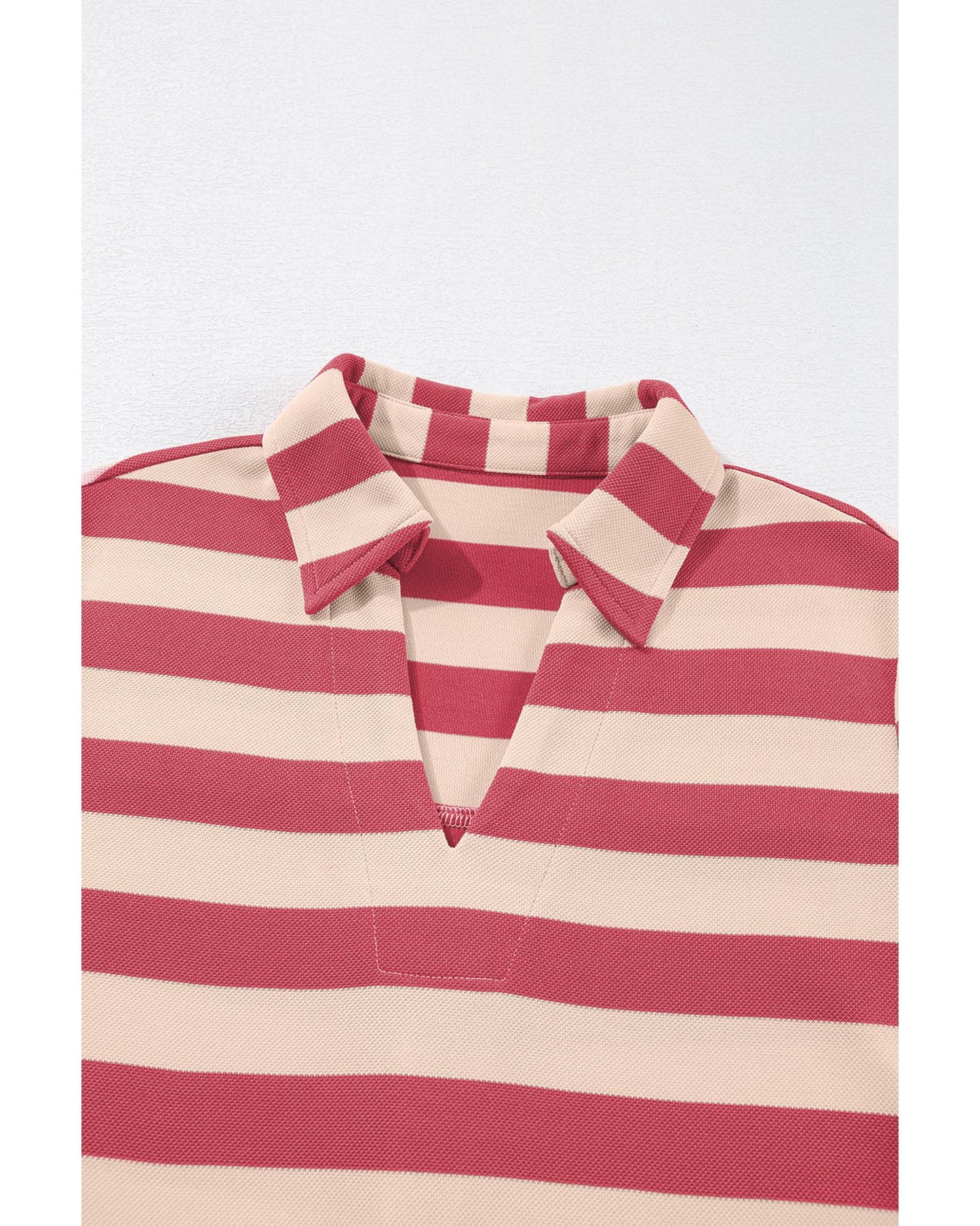 Collared V Neck Loose Dress
