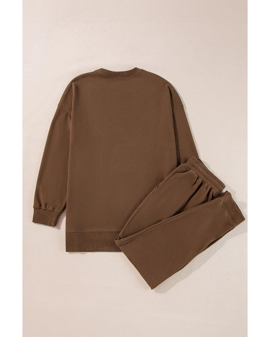 Solid Colour High Low Pullover and Skinny Pants Set