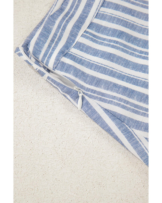 Sky Blue Stripe Two-Piece Workwear Ensemble