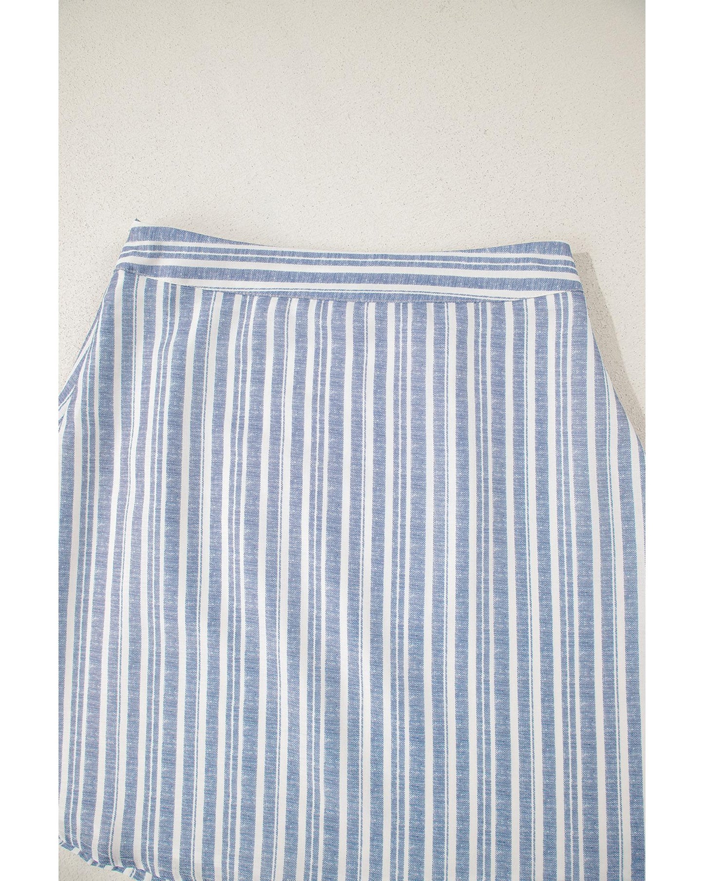 Sky Blue Stripe Two-Piece Workwear Ensemble