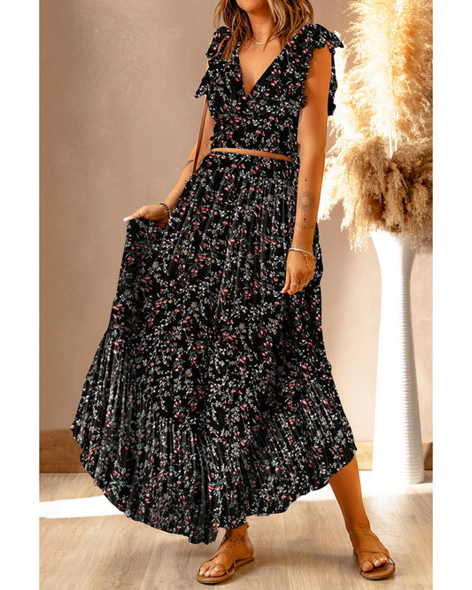 Azura Exchange Crop Top and Maxi Skirt Set