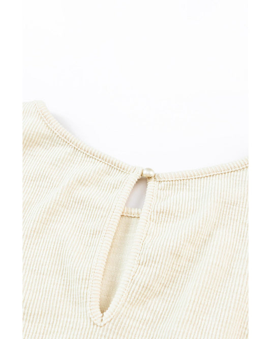 Azura Exchange Ribbed Elastic Waist Romper