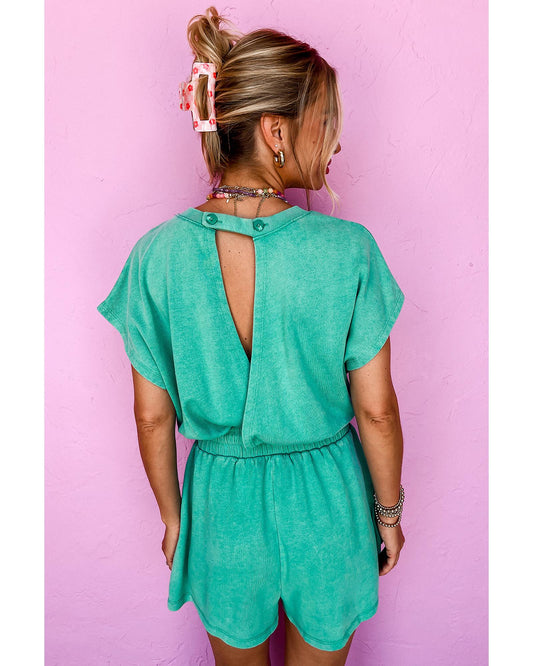 Sea Green Mineral Wash  Romper