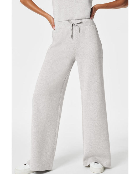 Light Grey Crew Neck Drawstring High Waist Jumpsuit