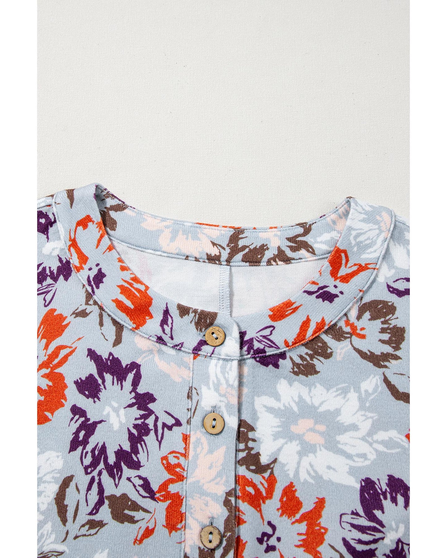 Floral Sleeveless Buttoned Pocketed Wide-Leg Jumpsuit