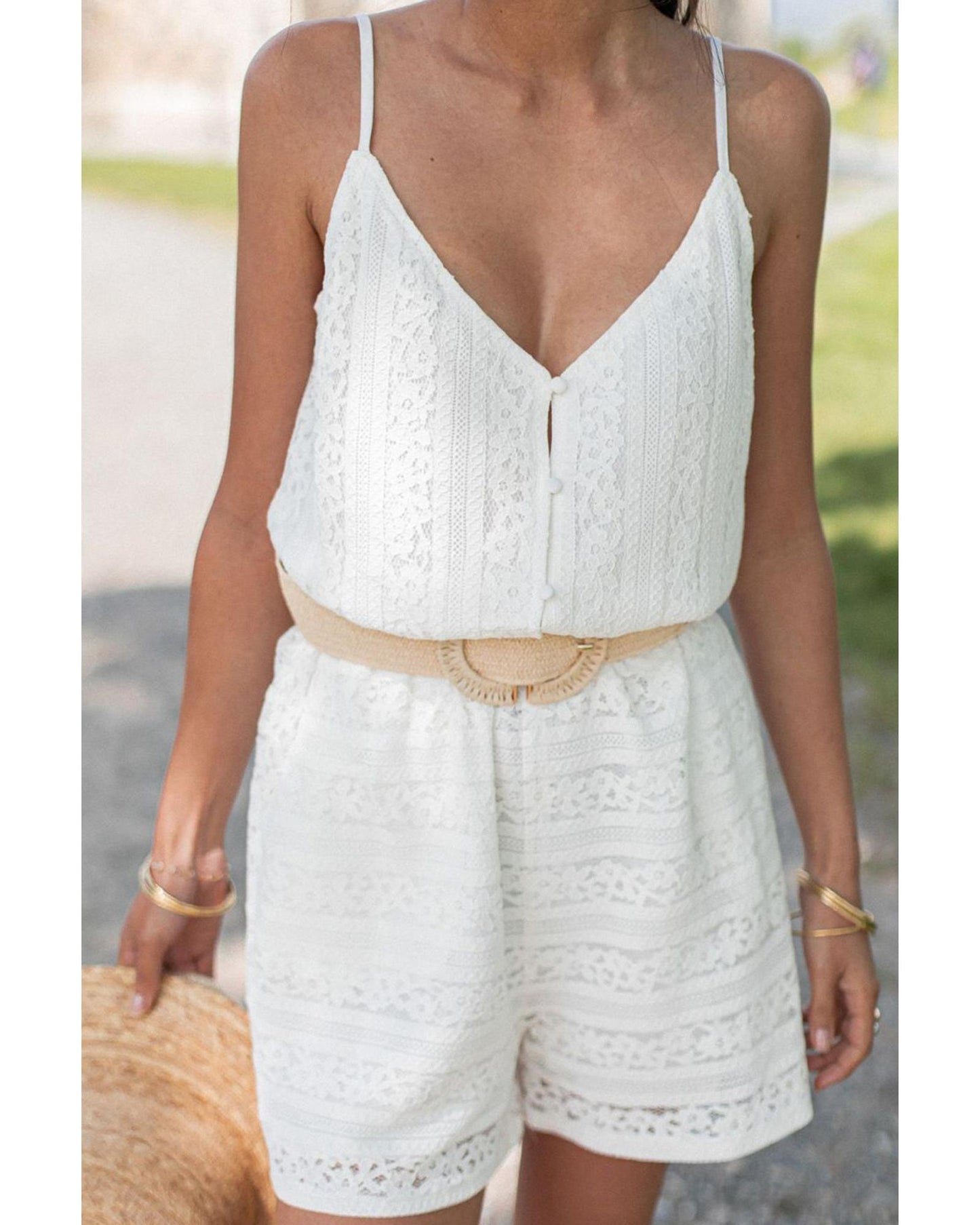 Spaghetti Strap Loose Fit Romper
