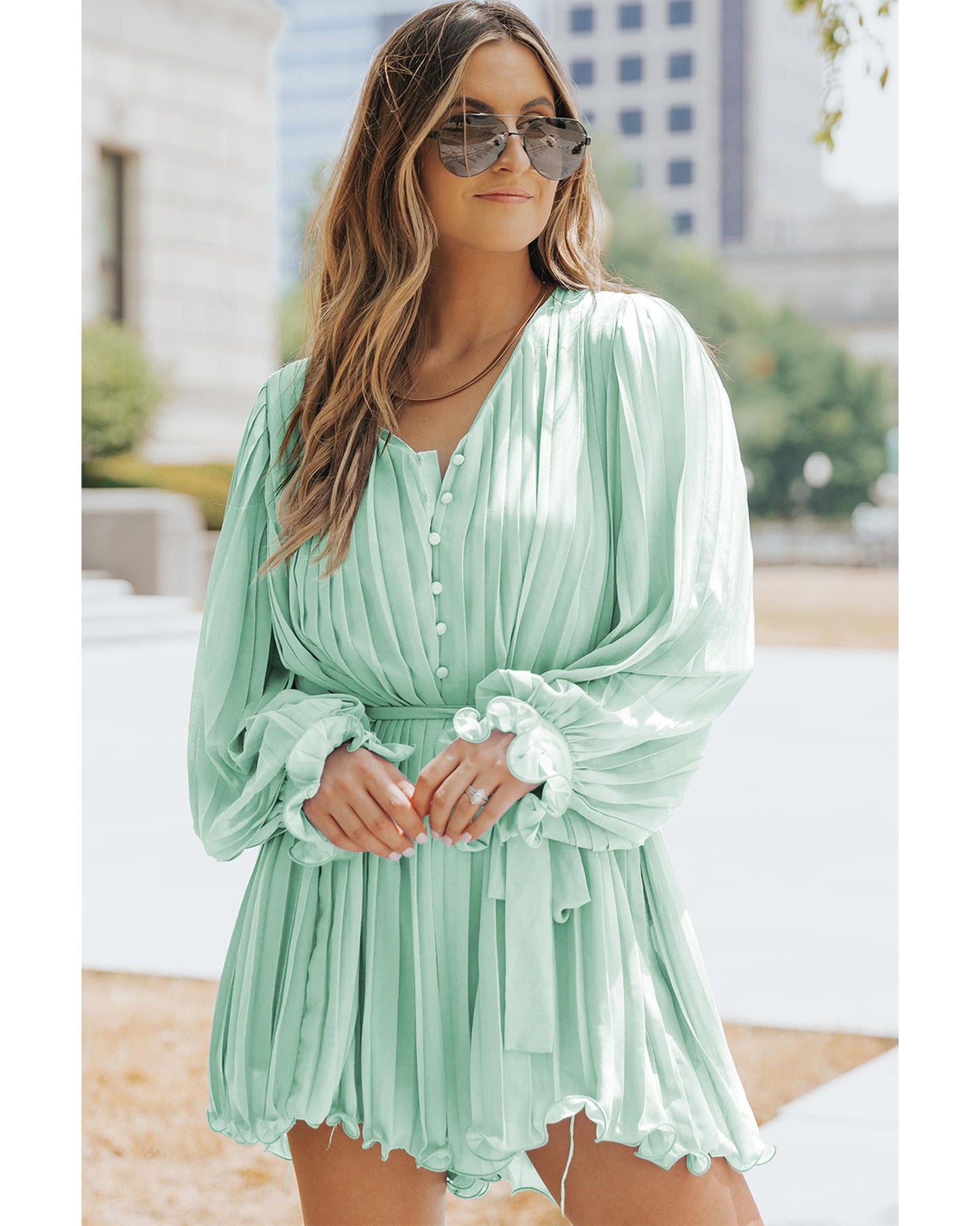 Ruffled Tie Waist Romper