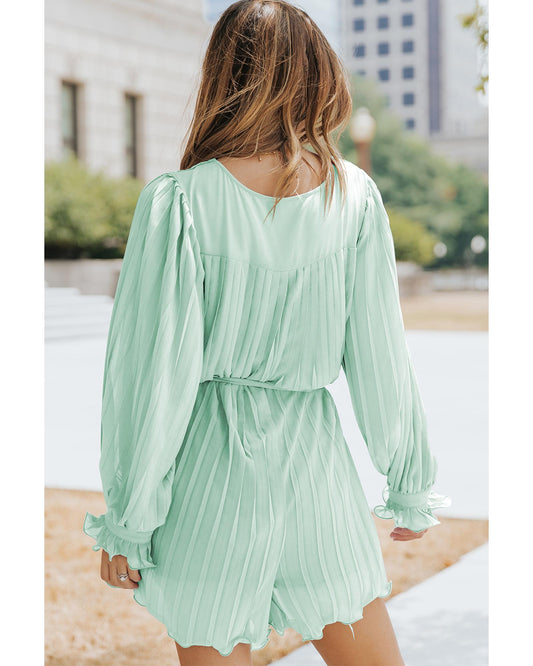 Ruffled Tie Waist Romper