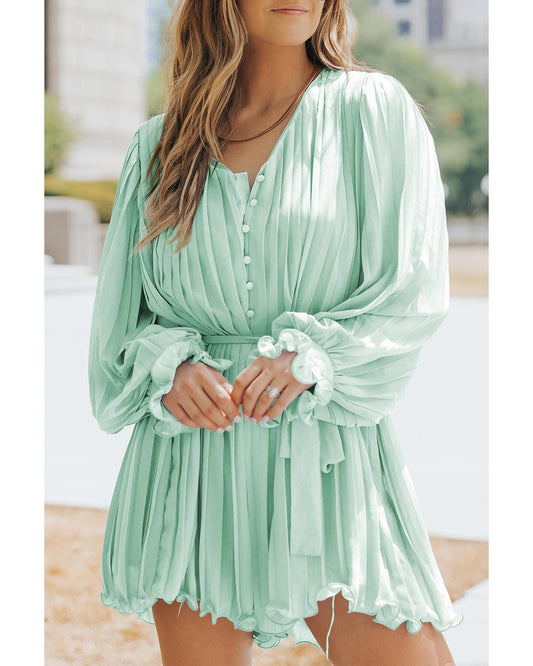 Ruffled Tie Waist Romper
