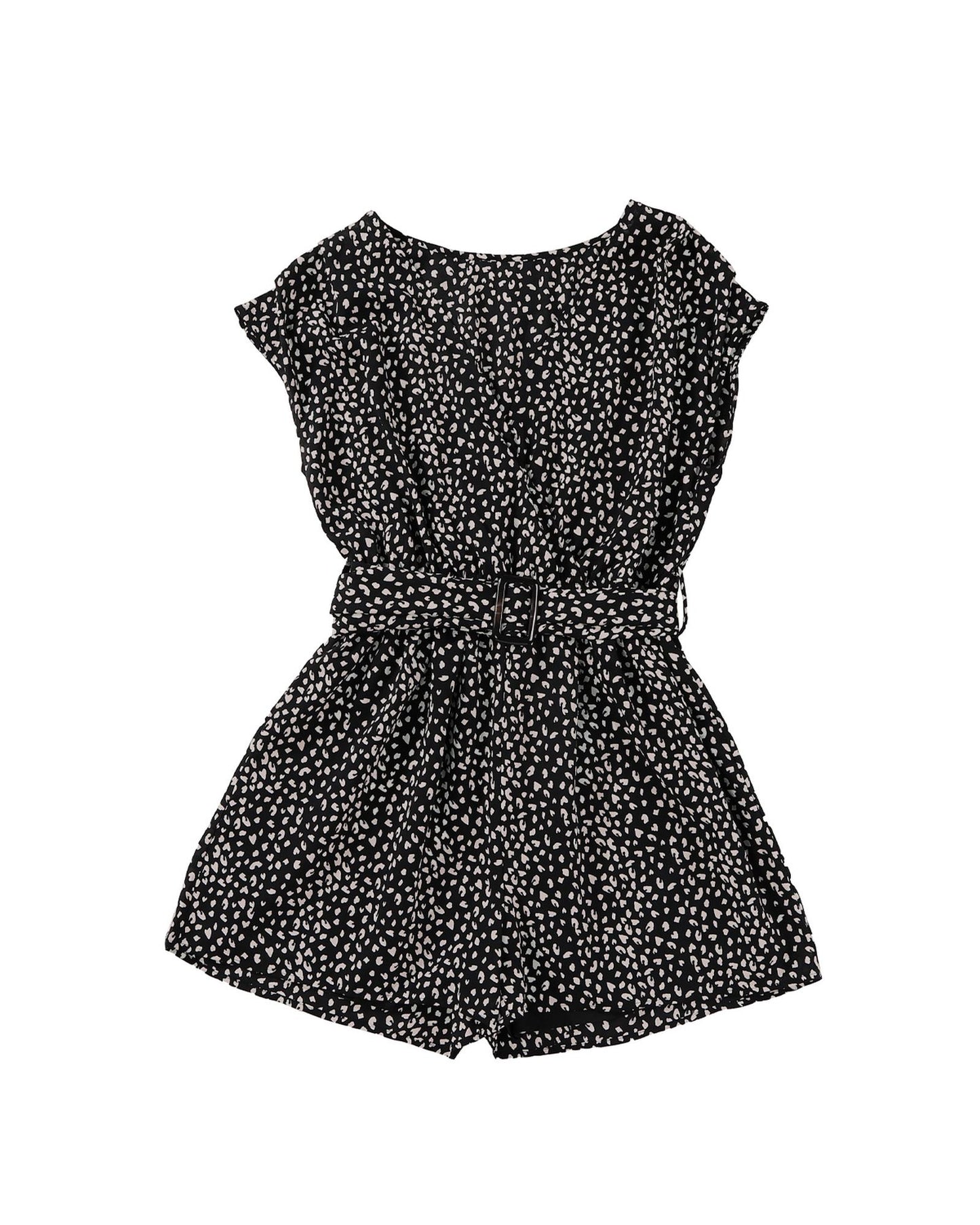 V Neck Short Sleeve Romper