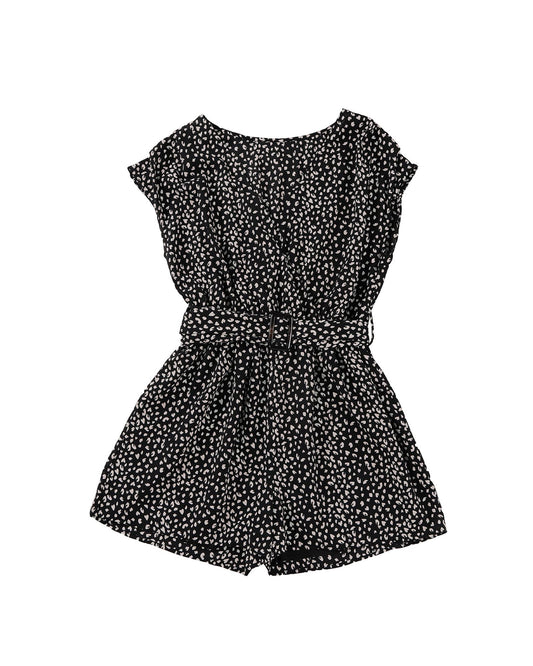 V Neck Short Sleeve Romper