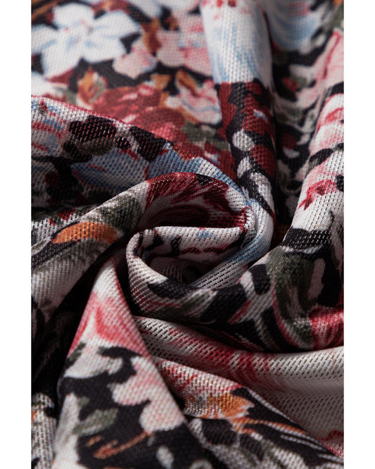 Floral Print High Waist Maxi Skirt