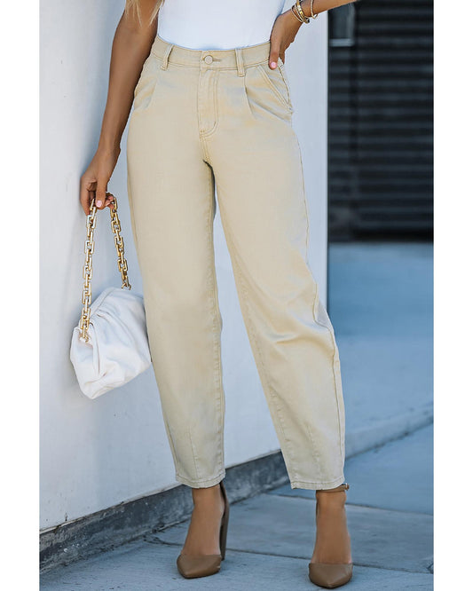 Azura Exchange Solid High Waist Casual Pants