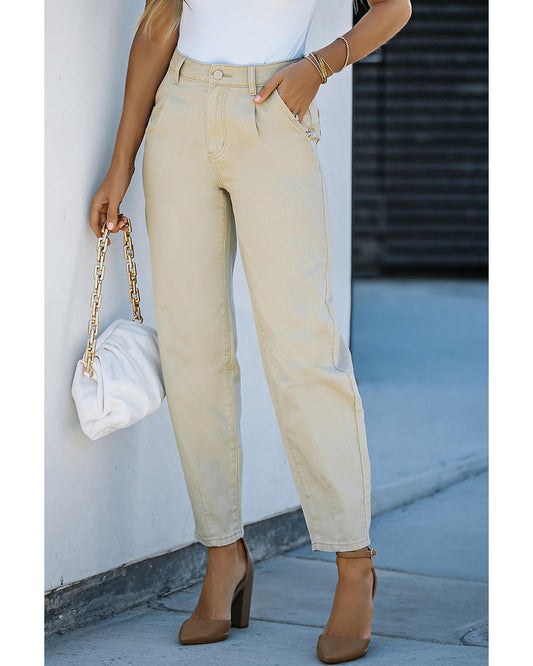 Azura Exchange Solid High Waist Casual Pants