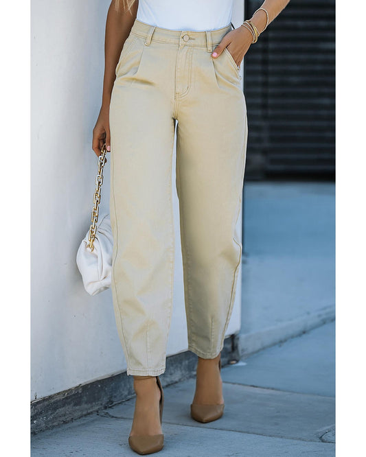 Azura Exchange Solid High Waist Casual Pants