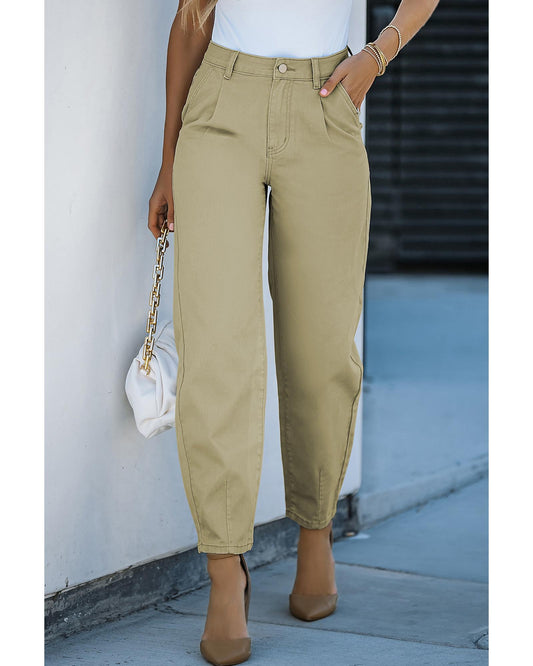 Azura Exchange Solid High Waist Casual Pants