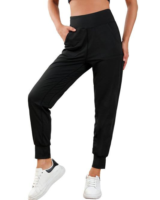 Exposed Seam High Waist Pocketed Joggers